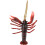 4Pcs Portable Plastic Lobster Models Brown Simulation Animal Figurines 1