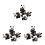 3Sets Assorted Color Plastic Panda Models Kids Educational Decor Toys 4