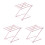 3Pcs Multifunctional Pink Foldable Towel Rack Vertical Cloth Holder 2