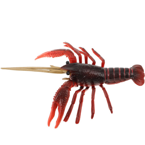 4Pcs Portable Plastic Lobster Models Brown Simulation Animal Figurines 1