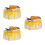 3Pcs Artificial Yellow Cake Display Prop Lightweight PU PVC Model 4