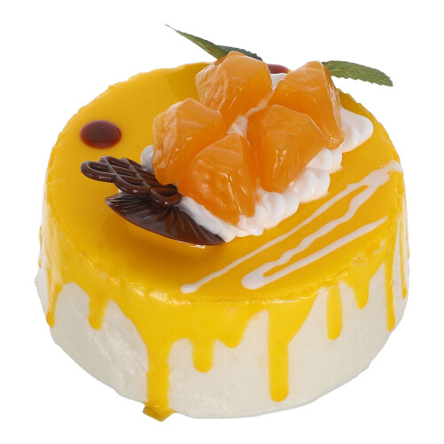 3Pcs Artificial Yellow Cake Display Prop Lightweight PU PVC Model