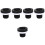 5Pcs Rubber Urinal Flange Seal Rings Black Leakproof Odor Control Home 5