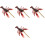 4Pcs Portable Plastic Lobster Models Brown Simulation Animal Figurines 4