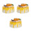3Pcs Artificial Yellow Cake Display Prop Lightweight PU PVC Model 5