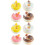 8Pcs Colored PU Faux Donuts Models Lifesize Party Table Display Props 7