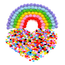 4000Pcs Colorful Plush Pom Balls Sew on Clothes Bags Jeans Accessories