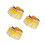 3Pcs Artificial Yellow Cake Display Prop Lightweight PU PVC Model 3