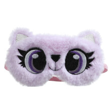 3Pcs Sleeping Eye Mask Plush Light Purple Cartoon Eye Cover for Sleep