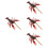4Pcs Portable Plastic Lobster Models Brown Simulation Animal Figurines 7