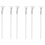 6Pcs White Cosmetic Eyeshadow Brushes Soft Nylon Bristles for Makeup 6