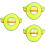 3Pcs Hardhat Sun Shade Green Fabric Visor with Neck Shade Adjustable 8