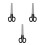 3Pcs Black Plastic Oversized Scissor Prop for Performing and Cosplay 6