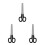 3Pcs Black Plastic Oversized Scissor Prop for Performing and Cosplay 10