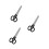 3Pcs Black Plastic Oversized Scissor Prop for Performing and Cosplay 9