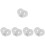 5Paren Siliconen Ruitenwisser Armgat Wit Set 7