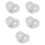 5Paren Siliconen Ruitenwisser Armgat Wit Set 9