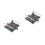 2Pcs Plastic Toy Train Track Accessories Dark Grey Railway Road Block 8