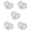 5Paren Siliconen Ruitenwisser Armgat Wit Set 10