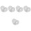 5Paren Siliconen Ruitenwisser Armgat Wit Set 6