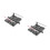2Pcs Plastic Toy Train Track Accessories Dark Grey Railway Road Block 7