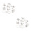 2St Intelligente Metaalpuzzel Set Breinspel Kinderen 3