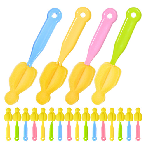 80Pièces Brosse Éponge Bébé Nettoyage Tétine Douce