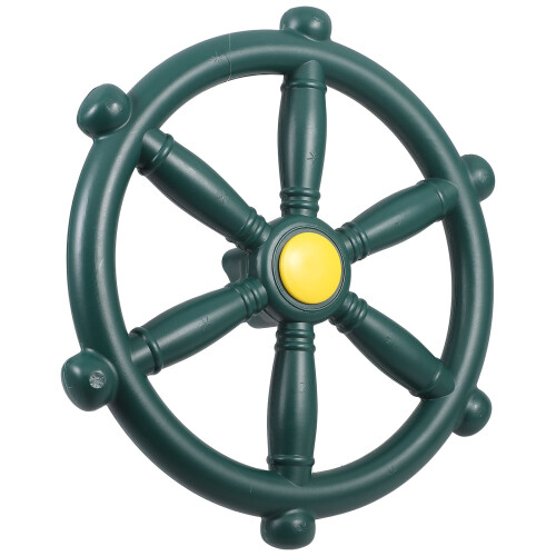 4Pcs Green PP Pirate Ship Steering Wheel for Backyard Swing Playset