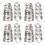 32Pcs Durable Silver Stainless Steel Ring Blanks for Finger Decor 5