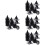 120Pcs Black Plastic Cone Planter Inserts for Pots Mesh Drainage Pads 8