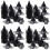 120Pcs Black Plastic Cone Planter Inserts for Pots Mesh Drainage Pads 7