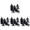 120Pcs Black Plastic Cone Planter Inserts for Pots Mesh Drainage Pads 4
