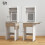 Homcom (White) HOMCOM Compact Dressing Table with Lighted Mirror Open Shelves Drawer 3