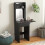 Homcom (Black) HOMCOM Compact Dressing Table with Lighted Mirror Open Shelves Drawer 8