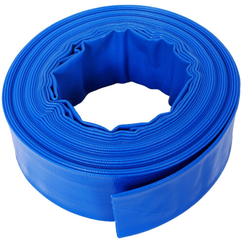 Mangueira de retrolavagem para piscina, azul, reforçada e resistente, em PVC, 1-1/2 polegadas x 50 pés (3,8 cm x 15,2 m). 2