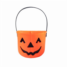 Halloween Pumpkin Bucket for Kids – 1pc Small Plastic Candy Pail, Compatible with Trick or Treat