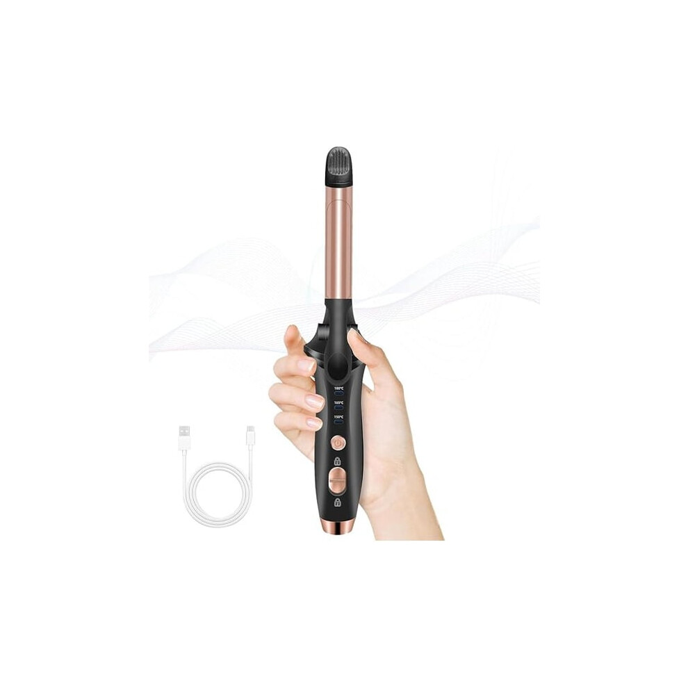 Cordless Curling Iron 3 Temp Settings 4000mAh