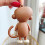 Porte-clés singe dessin animé en silicone (1 pièce) 6