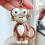 Porte-clés singe dessin animé en silicone (1 pièce) 5