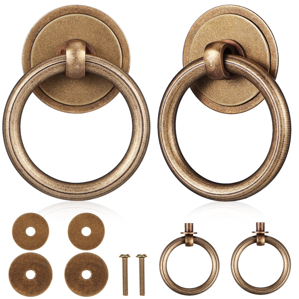 4 Pcs Brass Cabinet Handles Door Knobs Drawer Knobs Dresser Handles Drawer Rings 9322103637688
