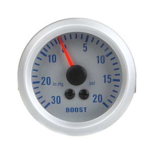 Μετρητής Turbo Boost / Κενού για Αυτοκίνητο 2" 52mm 0~30in.Hg / 0~20PSI Μπλε Φως