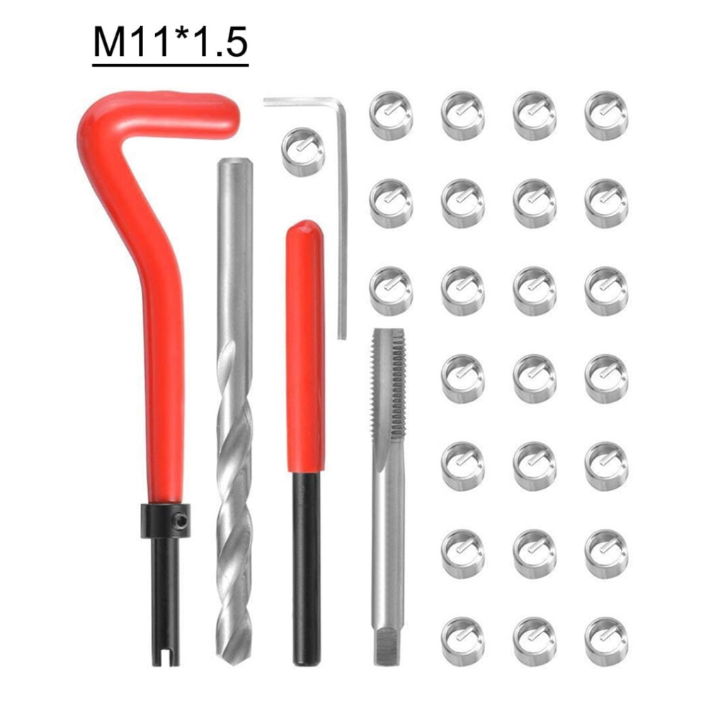 20Pcs Metric Thread Insert Kit M4 M7 M9 M11 Helicoil Car Pro Coil Tool M11*1.5 9322103827782
