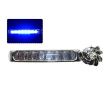 Tuulivoimalla toimiva LED-päiväajovalo (DRL), ei johdotusta, 8 LED:n lisäajovalo autoon, helppo asentaa, koristeellinen sininen valo (4,7 tuumaa)