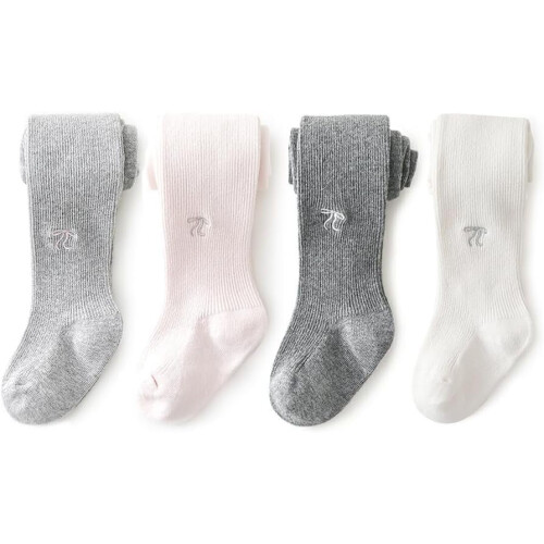 Cable Knit Leggings Seamless Cotton Tights 3-Pack