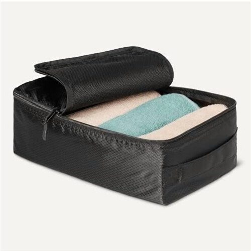8-teiliges Packwürfel-Set mit Netzdeckel, Schwarz 1