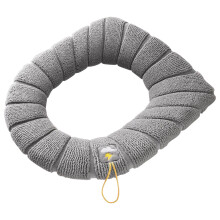 Gebreide toiletbrilhoes, dik en warm voor alle seizoenen, wasbaar en eenvoudig te installeren met drukknopen, badkameraccessoire voor thuisgebruik,
