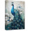 Τέχνη τοίχου σε καμβά Elegance Peacock – Vintage μπλε παγώνι και λευκό φλοράλ, 32x48 εκ., χωρίς 1