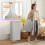 Slim Folding Laundry Basket with Lid and Removable Bag 4