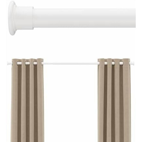 Varão de cortina de alta resistência, ajustável de 42 a 123 polegadas (107 a 312 cm), sem necessidade de furar, ideal para janelas e varandas,