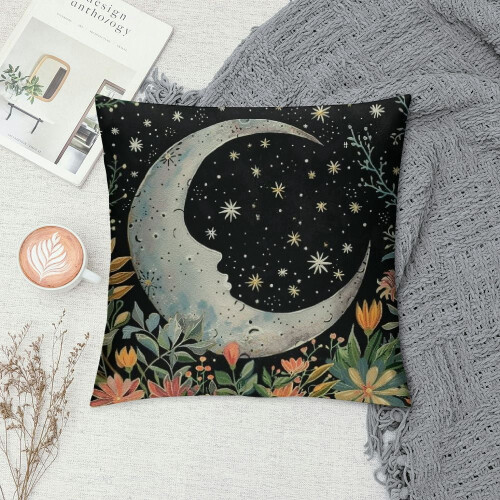 Boho Mandala kussenhoes, kort pluche, 45x45cm 1